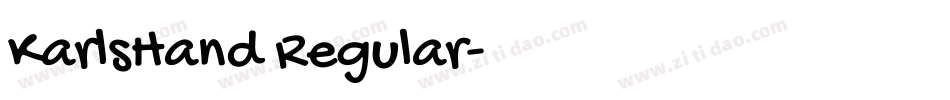 KarlsHand Regular字体转换